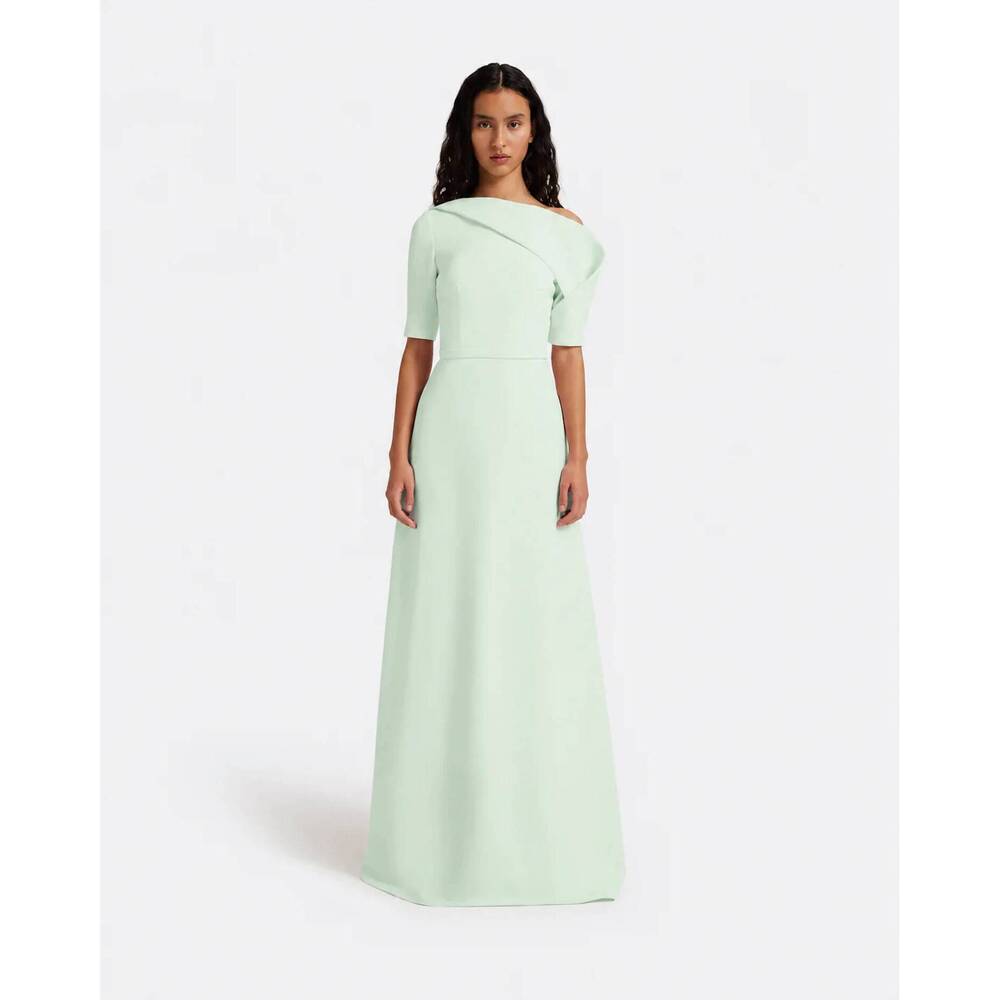 NEW SAFIYAA stephanie long dress in sea glass